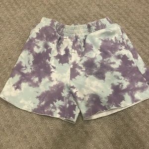 art class girls tye dye shorts